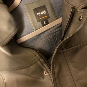 Boss Hugo leather jacket nwt
